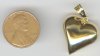 1 22x20mm Gold Plated Puffy Heart Pendant